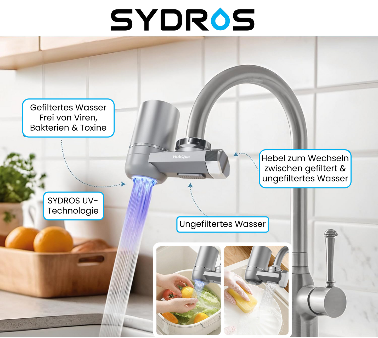 Sydros Vitaqua Wasserhahn Ersatzfilter mit UV-Technologie