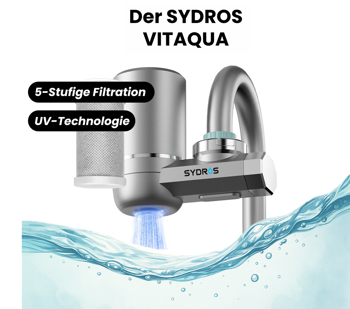 Sydros Vitaqua Wasserhahn Ersatzfilter mit UV-Technologie