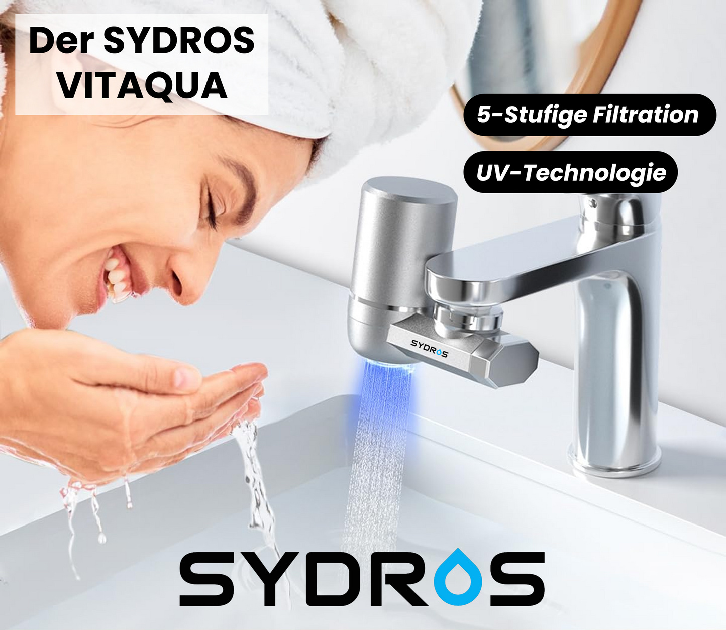 Sydros Vitaqua Wasserhahn Filter mit UV-Technologie