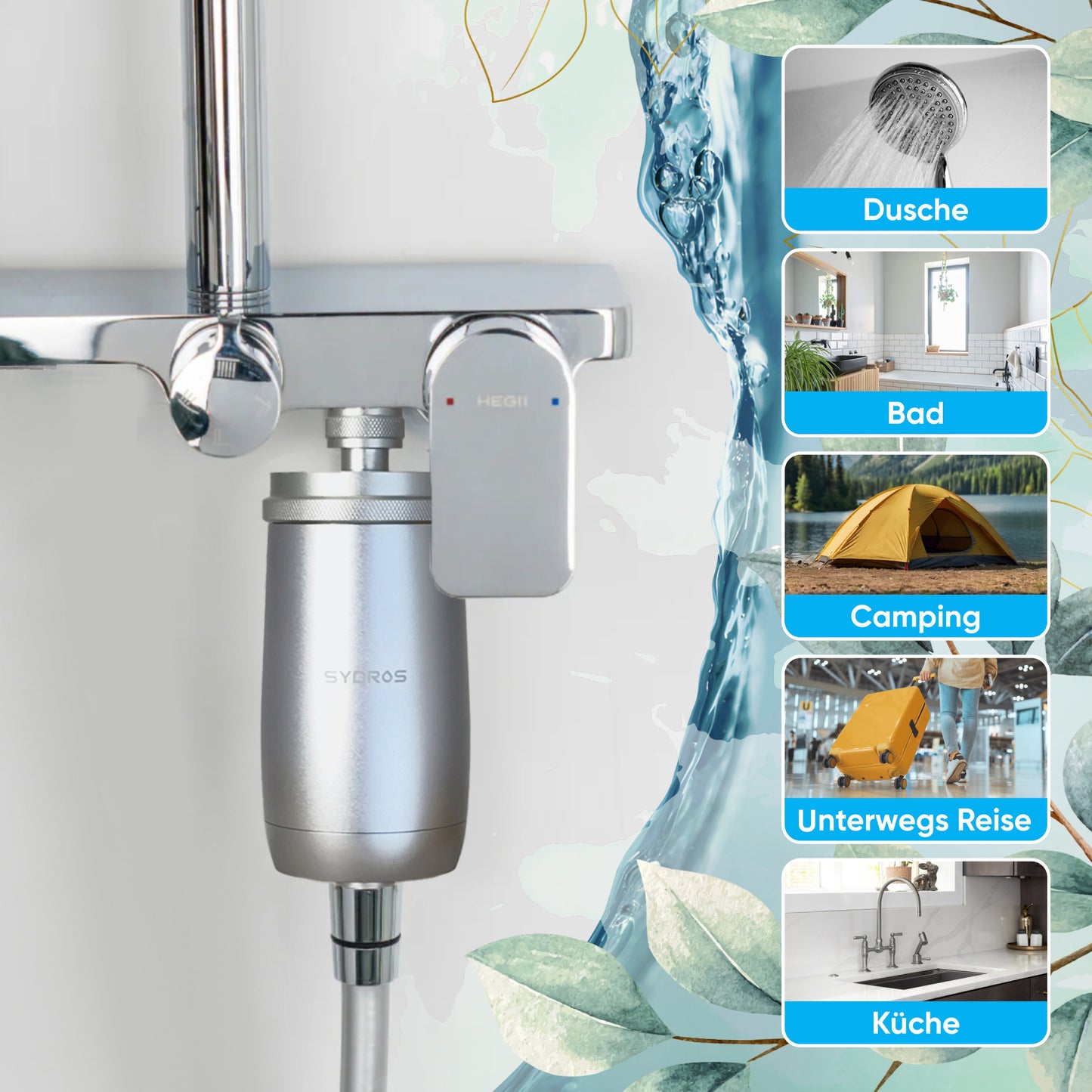 Sydros Ferox Wasserfilter Bundle – Leistungsstarker Filter für höchste Wasserreinheit, entfernt bis zu 99% der Schadstoffe, Ideal für Haushalte und Büros