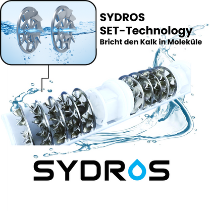 SYDROS Kalkschutzfilter Sets - ½ Zoll aus Edelstahl reduziert Kalkablagerungen bis zu 90 Prozent ohne Salz oder Chemie für Küche, Spüle, Dusche wartungsfrei einfach montierbar