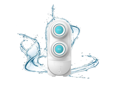 SYDROS RO 600 VITA – kompakte, tanklose Umkehrosmoseanlage mit Dual-Filter (PCT & RO), LED-Anzeige und modernem Design für reines Trinkwasser zu Hause.