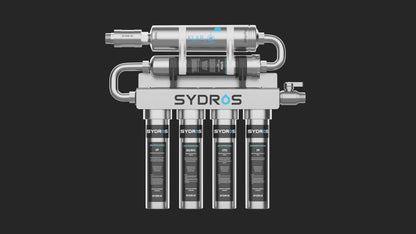 Sydros Optimus 6-stage water filter removes limescale, microplastics, PFAS & chlorine, filters 500+ pollutants