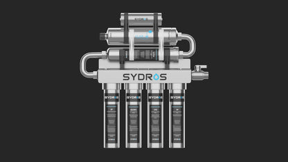 Sydros Optimus 7-Stufen Wasserfilter entfernt Kalk, Mikroplastik, PFAS & Chlor, Bakterienkulturen filtert 500+ Schadstoffe