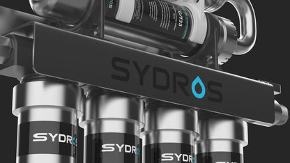 Sydros Optimus 7-Stufen Wasserfilter entfernt Kalk, Mikroplastik, PFAS & Chlor, Bakterienkulturen filtert 500+ Schadstoffe