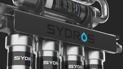 Sydros Optimus 6-stage water filter removes limescale, microplastics, PFAS & chlorine, filters 500+ pollutants