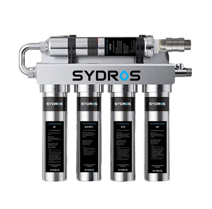 SYDROS Optimus 5-Stufen-Wasserfiltersystem mit mehrstufiger Filtration zur Reduktion von Schadstoffen im Trinkwasser